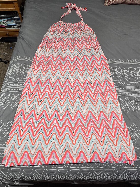 Trina Turk Other - Trina Turk Serafina Crochet Halter Maxi Swim Cover Up Dress Size Medium